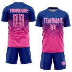 Trikot Uniform Royal Pink-Weiß Sublimation Custom Fußball Trikot Uniform Royal Pink-Weiß Sublimation Custom Fußball