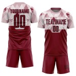 Schwarz Crimson Sublimation Benutzerdefinierte Geometrische Jersey Formen Uniform
