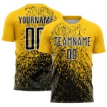 Sublimation Fragment Fußball Kunst Uniform Jersey Gelb Custom Schwarz-Weiß Abstrakt Sublimation Fragment Fußball Kunst Uniform Jersey Gelb Custom Schwarz-Weiß Abstrakt
