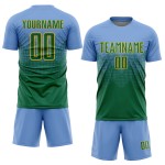 Benutzerdefinierte Uniform Blau Kelly Trikot Fußball Licht Sublimation Grün-Gold