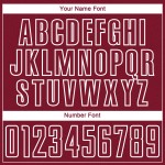 Form Weiß Jersey Fußball Crimson Benutzerdefinierte Geometrische Uniform