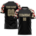 Trikot Custom Vegas Schwarz Sublimation Uniform Gold-Camo Fußball Trikot Custom Vegas Schwarz Sublimation Uniform Gold-Camo Fußball