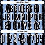 Schwarze Linie Uniform Hellblau-Weißes Trikot Benutzerdefinierte Fußball Sublimation