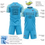 Geometrische Himmel Fußball Sublimation Form Jersey Schwarz Custom Uniform Blau Geometrische Himmel Fußball Sublimation Form Jersey Schwarz Custom Uniform Blau