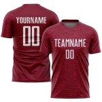 Benutzerdefinierte Fußball Sublimation Uniform Crimson White Jersey Benutzerdefinierte Fußball Sublimation Uniform Crimson White Jersey