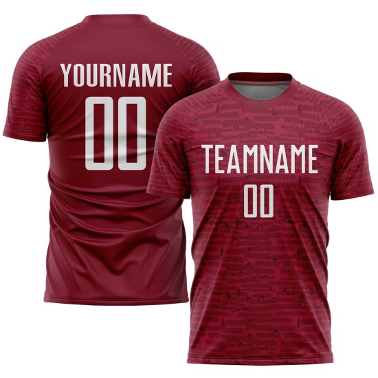 Benutzerdefinierte Fußball Sublimation Uniform Crimson White Jersey Benutzerdefinierte Fußball Sublimation Uniform Crimson White Jersey