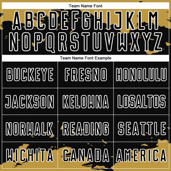 Gold-Weiß Sublimation Uniform Jersey Fußball Custom Abstrakte Fragment Kunst Schwarz Alt Gold-Weiß Sublimation Uniform Jersey Fußball Custom Abstrakte Fragment Kunst Schwarz Alt