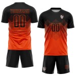 Fußball Platz Orange Jersey Uniform Spencer Custom Gradienten Schwarz Form Club Sublimation