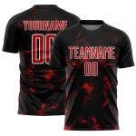 Jersey Abstrakt Fußball Sublimation Rot-Weiß Schwarz Uniform Flüssigkeit Custom Jersey Abstrakt Fußball Sublimation Rot-Weiß Schwarz Uniform Flüssigkeit Custom