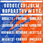 Graffiti Custom Jersey Muster Blau-Orange Thunder Sublimation Scratch Fußballuniform