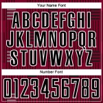 Schwarz-Weiß Uniform Custom Fußball Linien Jersey Maroon Sublimation Schwarz-Weiß Uniform Custom Fußball Linien Jersey Maroon Sublimation