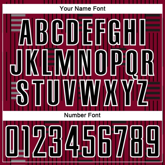 Schwarz-Weiß Uniform Custom Fußball Linien Jersey Maroon Sublimation Schwarz-Weiß Uniform Custom Fußball Linien Jersey Maroon Sublimation