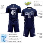 Jersey Weiß Uniform Marine Fußball Sublimation Custom Jersey Weiß Uniform Marine Fußball Sublimation Custom
