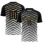 Uniform Fußball Custom Jersey Sublimation Weiß Gold Schwarz-Alt Uniform Fußball Custom Jersey Sublimation Weiß Gold Schwarz-Alt