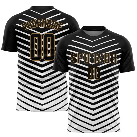 Uniform Fußball Custom Jersey Sublimation Weiß Gold Schwarz-Alt Uniform Fußball Custom Jersey Sublimation Weiß Gold Schwarz-Alt