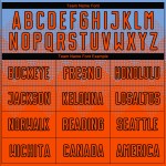 Jersey Custom Blau Sublimation Uniform Orange-Schwarz Licht Fußball