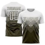 Jersey Uniform Weiß Olive Fußball Custom Sublimation Service Salut To Jersey Uniform Weiß Olive Fußball Custom Sublimation Service Salut To