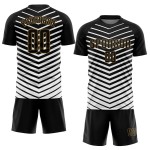 Uniform Fußball Custom Jersey Sublimation Weiß Gold Schwarz-Alt Uniform Fußball Custom Jersey Sublimation Weiß Gold Schwarz-Alt
