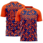 Trikot Sublimation Lightning Uniform Custom Fußball Orange Royal