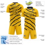 Uniform und Linien schwarz gelb Fußball Jersey benutzerdefinierte Punkte Sublimation