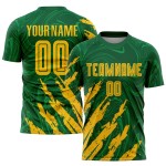 Sublimation Gold Kelly Fußballuniform Trikot Grün Custom