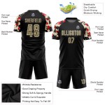 Trikot Custom Vegas Schwarz Sublimation Uniform Gold-Camo Fußball Trikot Custom Vegas Schwarz Sublimation Uniform Gold-Camo Fußball
