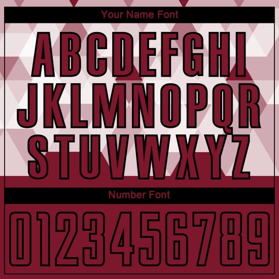 Schwarz Crimson Sublimation Benutzerdefinierte Geometrische Jersey Formen Uniform