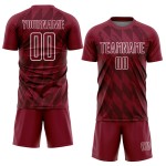Formen Sublimation Geometrische Weiß Jersey Uniform Crimson Custom Fußball Formen Sublimation Geometrische Weiß Jersey Uniform Crimson Custom Fußball