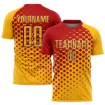 Fußball Rot-Lila Gold Trikot Custom Uniform Sublimation