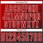 Uniform Art Jersey Abstrakt Schwarz-Weiß Fußball Sublimation Rot Fragment Custom