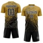 Fragment Custom Art Alte Abstrakte Jersey Schwarz-Weiß Fußball Gold Sublimation Uniform